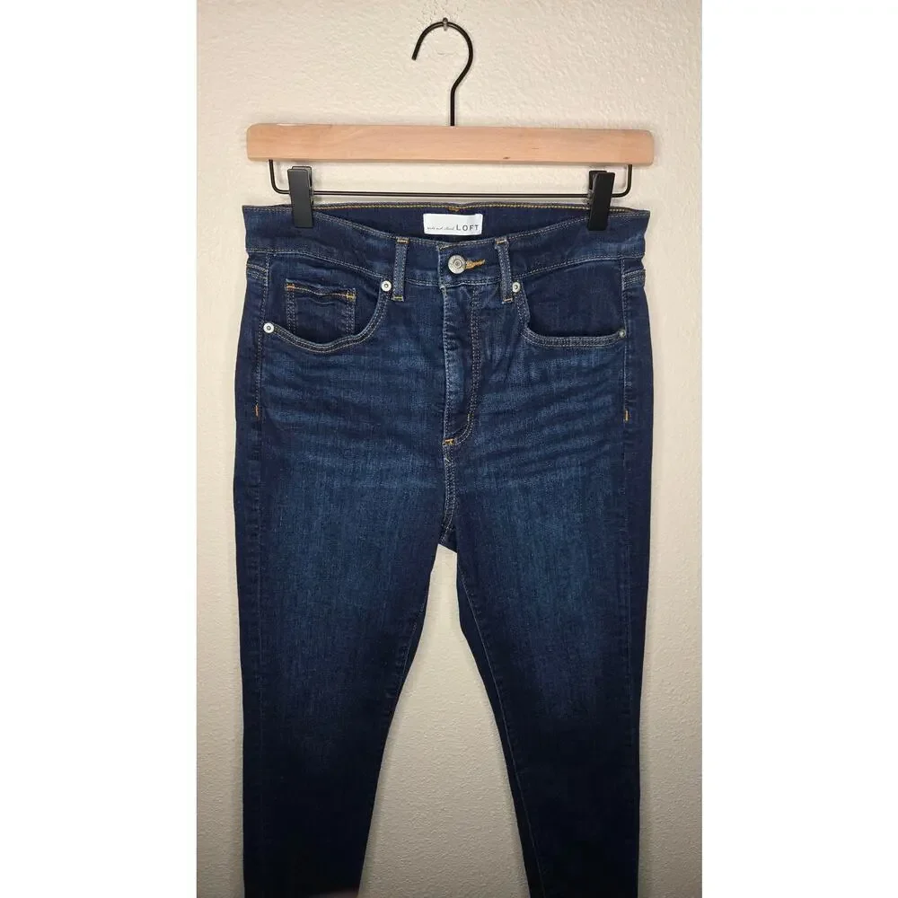 LOFT The Skinny Dark Wash Jeans Size 28/6
